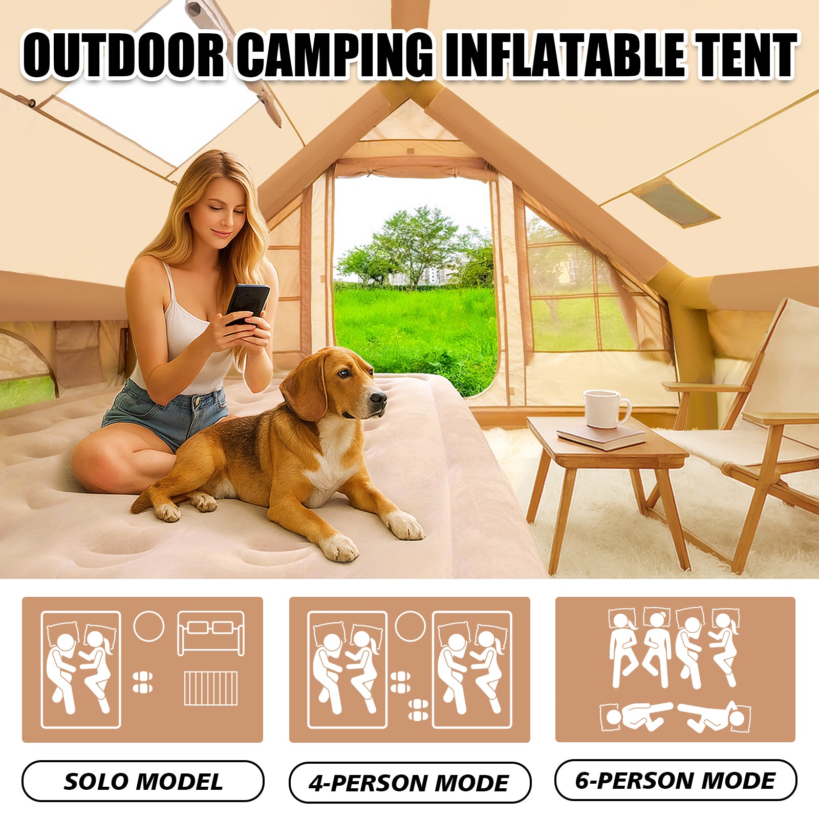 Inflatable Tent, 67.8 sq ft.