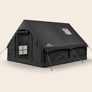 Black Senleeto 13 x 10 ft inflatable cabin tent shown in a clean studio view