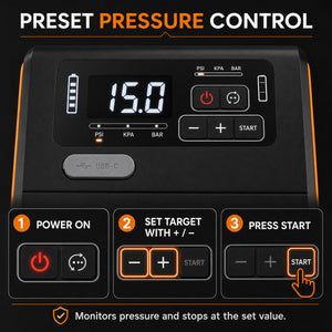 SENLEETO air pump digital control panel with preset pressure and automatic stop