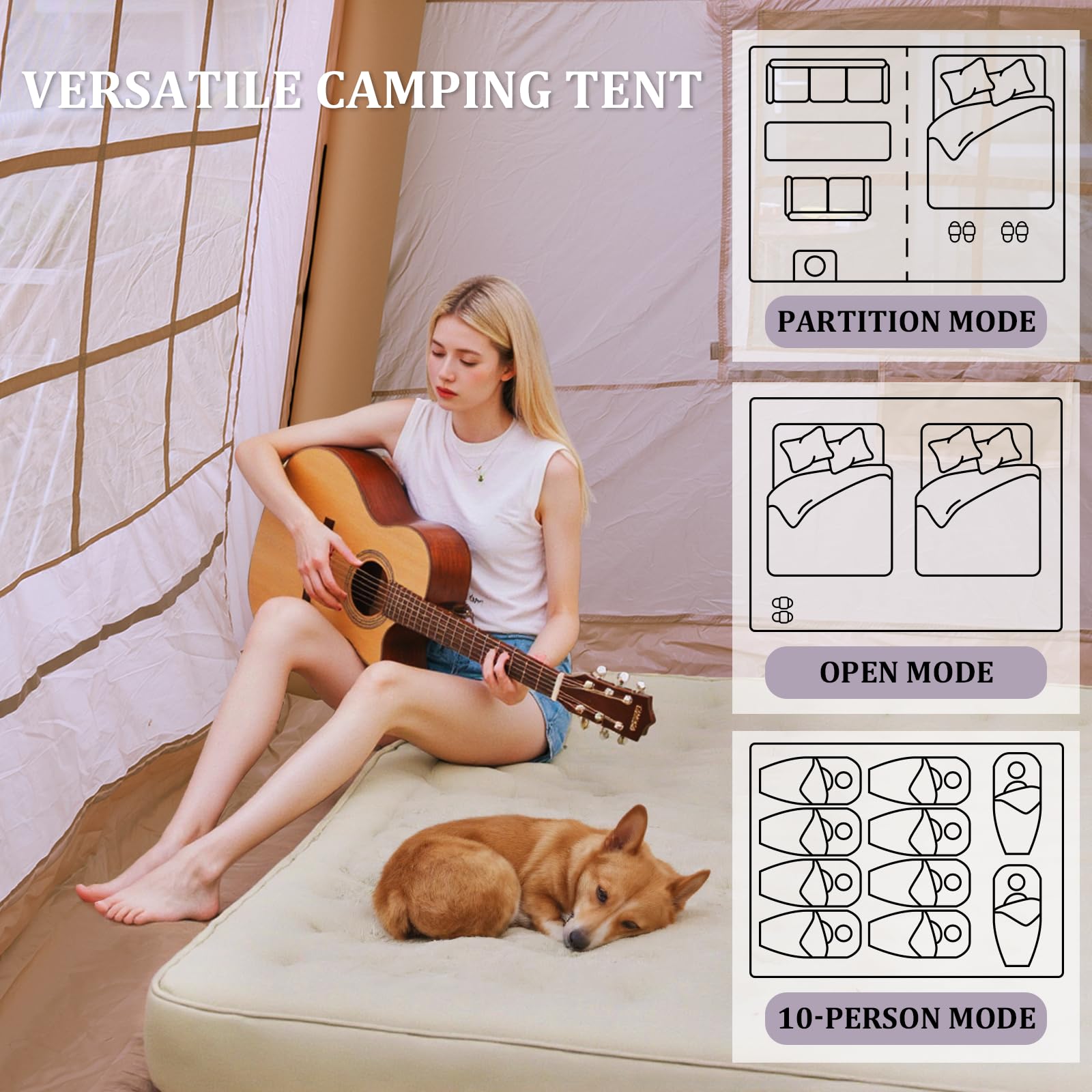 Inflatable Canopy Tent - 129 sq. ft