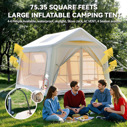 Inflatable Camping Tent-76 Sqft.
