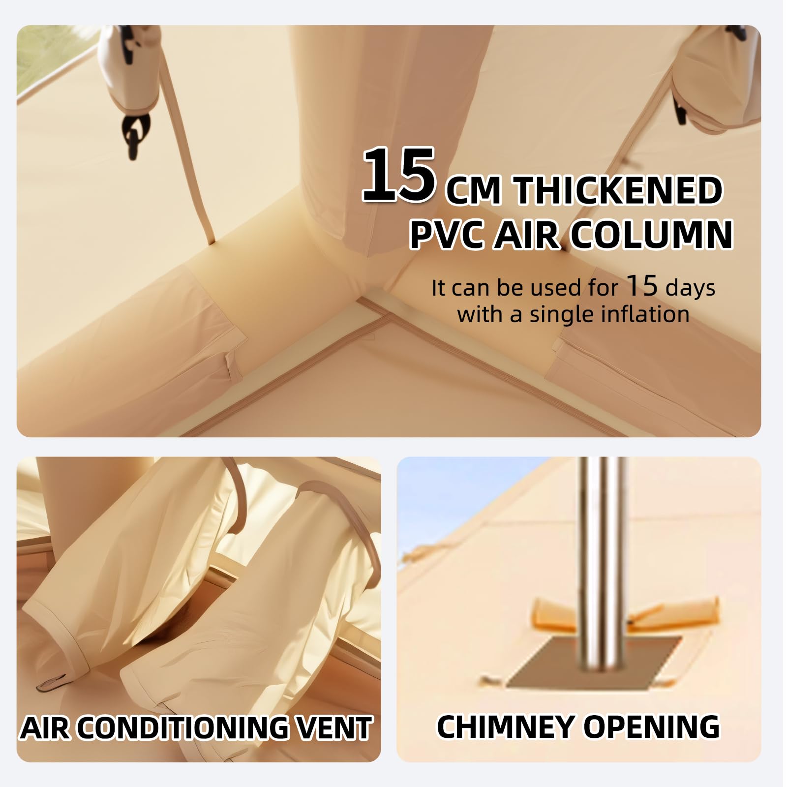 Inflatable Camping Tent-76 Sqft.