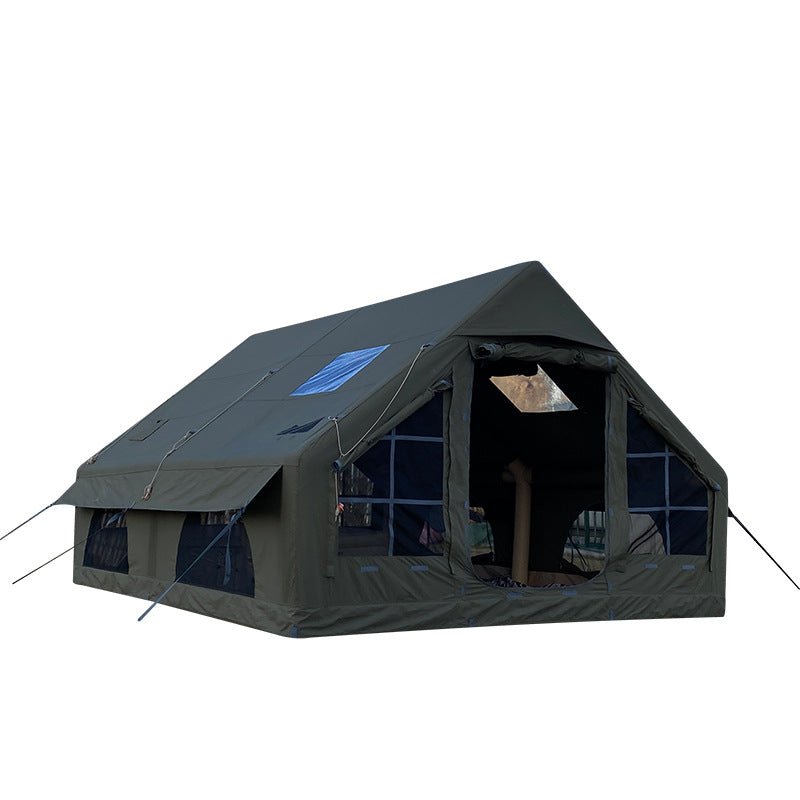 Inflatable Tent, 129 sq ft, Army Green.