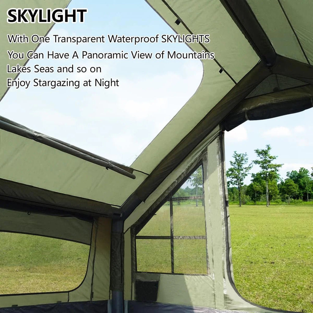 Inflatable Tent, 67.8 sq ft, Army Green.
