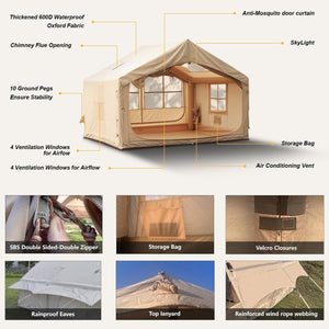Air beam structure details of Senleeto medium inflatable camping tent