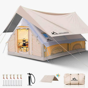 Senleeto air tent with rainfly providing full weather protection