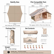 Khaki Beige – 9.8 × 7 ft